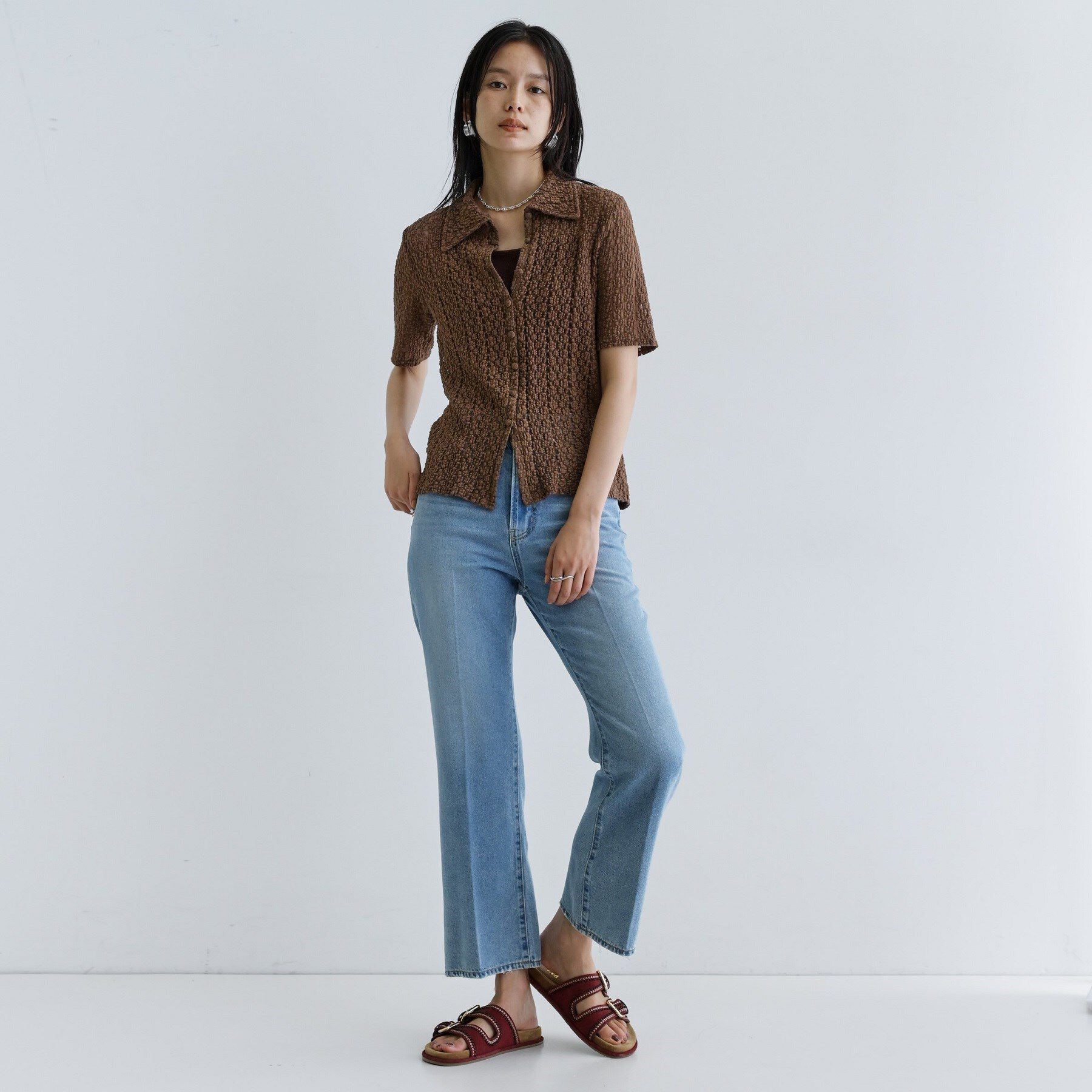 GALLEST「【一部店舗限定】カットレースポロ」|シャツ・ブラウス|
