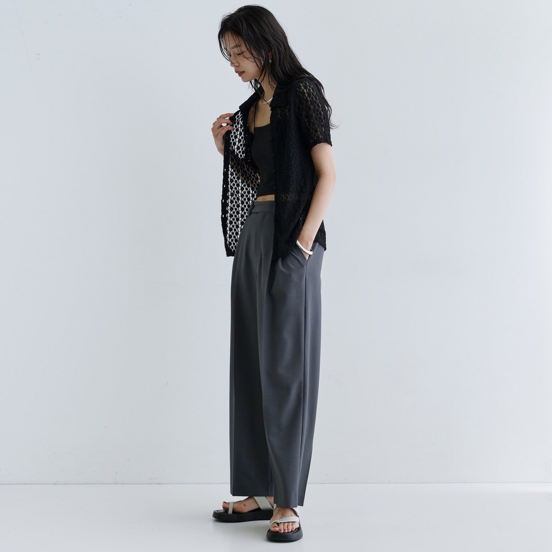 GALLEST「【一部店舗限定】カットレースポロ」|シャツ・ブラウス|
