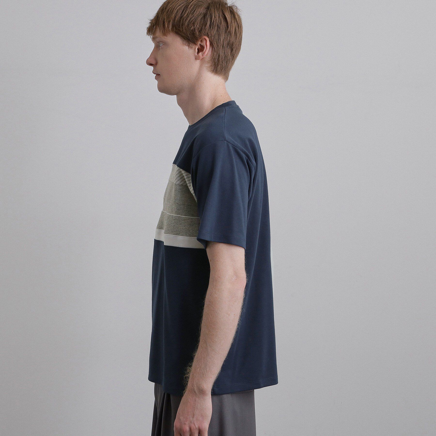 tk.TAKEO KIKUCHI「パネルニット切替カットソー」|Tシャツ・カットソー|