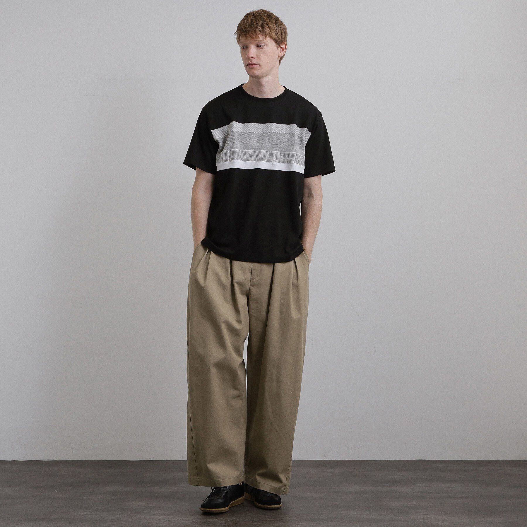 tk.TAKEO KIKUCHI「パネルニット切替カットソー」|Tシャツ・カットソー|