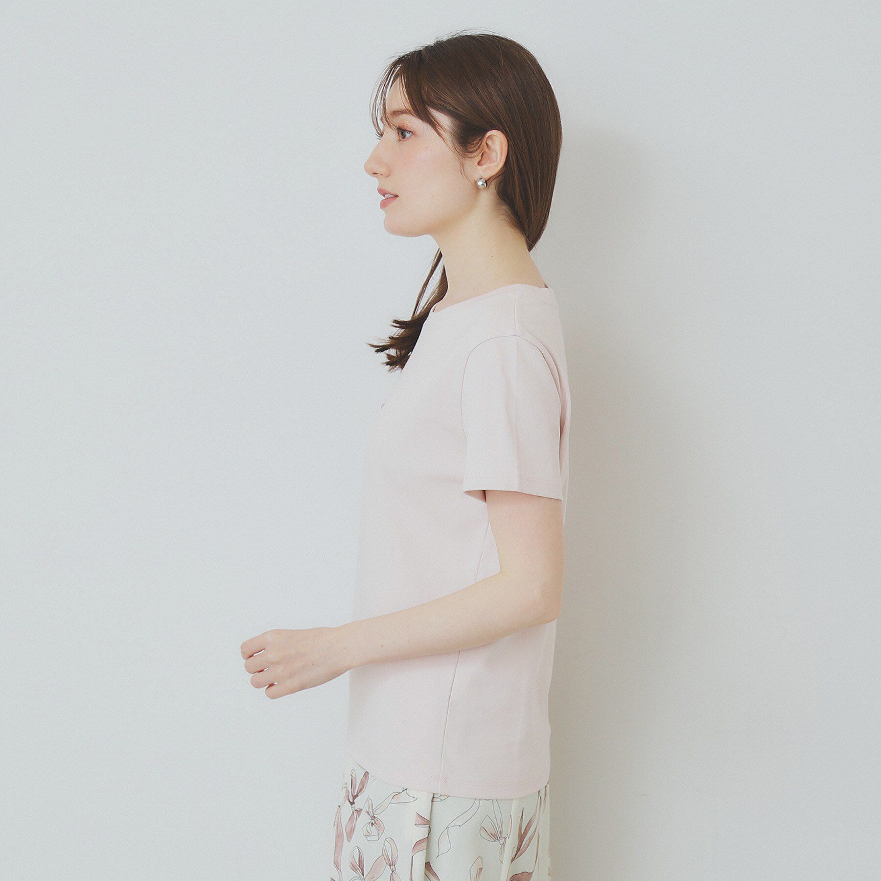 index「ワンポイントロゴ刺繍Tシャツ【UV／接触冷感／洗濯機洗い可】」|Tシャツ・カットソー|