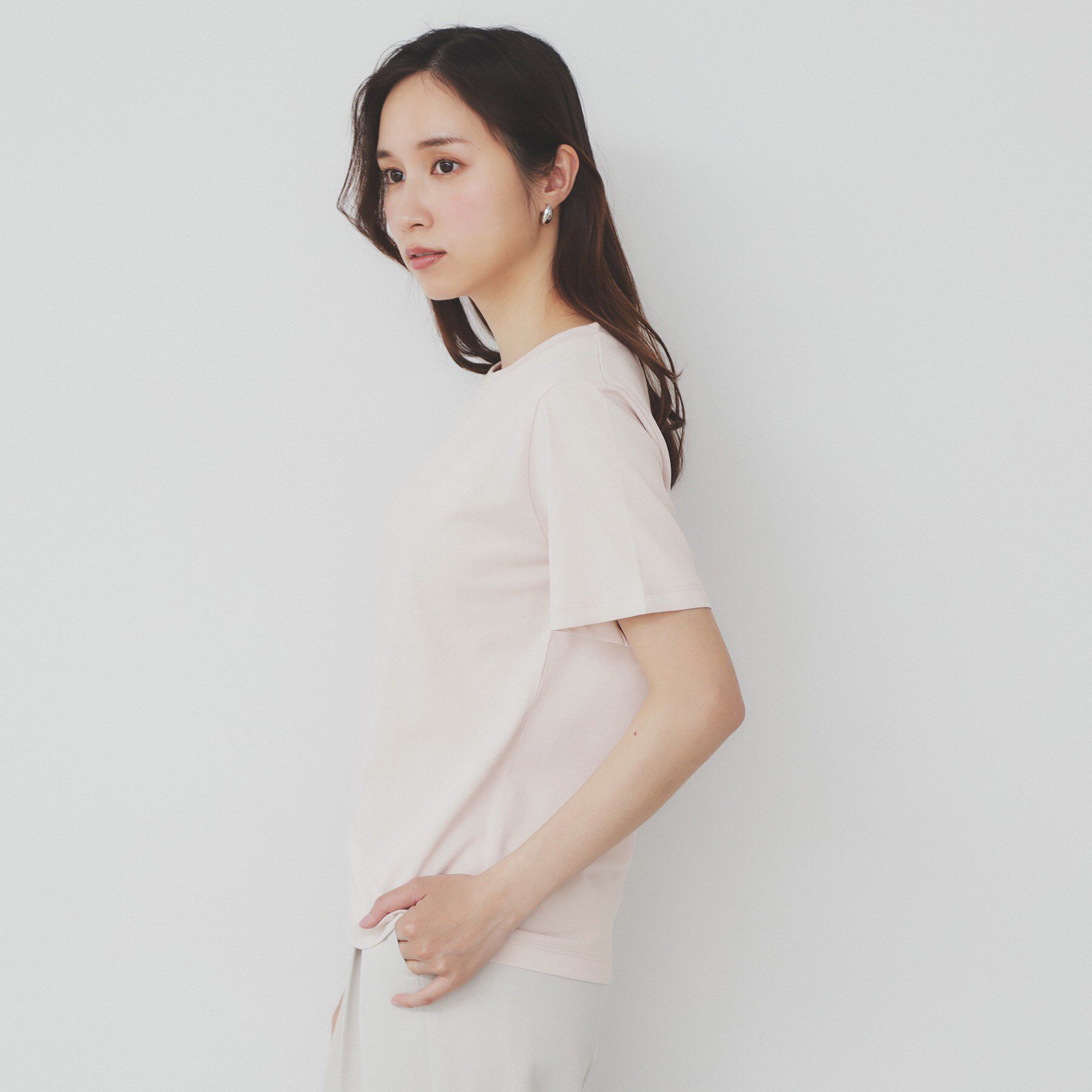 index「ロゴ刺繍Tシャツ【UV／接触冷感／洗濯機洗い可】」|Tシャツ・カットソー|