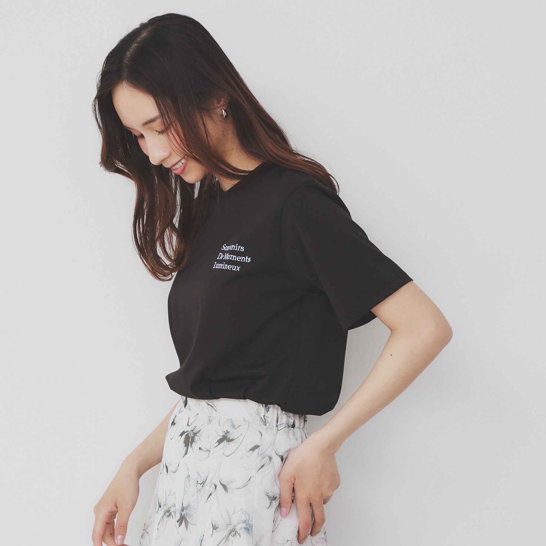 index「ロゴ刺繍Tシャツ【UV／接触冷感／洗濯機洗い可】」|Tシャツ・カットソー|