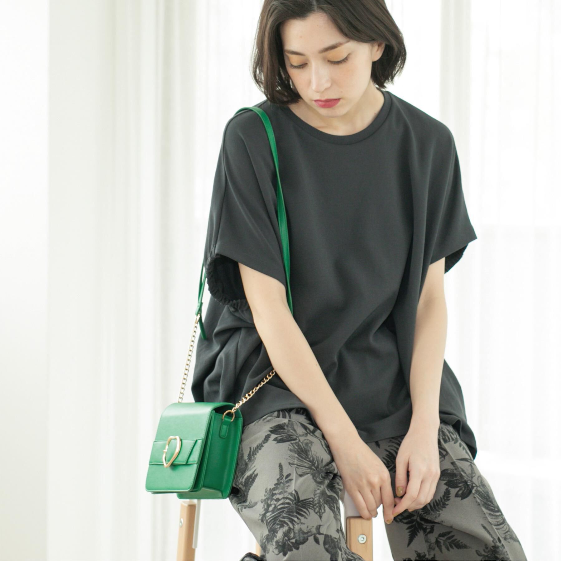OPAQUE.CLIP「リラクシードルマンスリーブトップス【UV／吸水速乾／洗濯機洗い可】」|Tシャツ・カットソー|