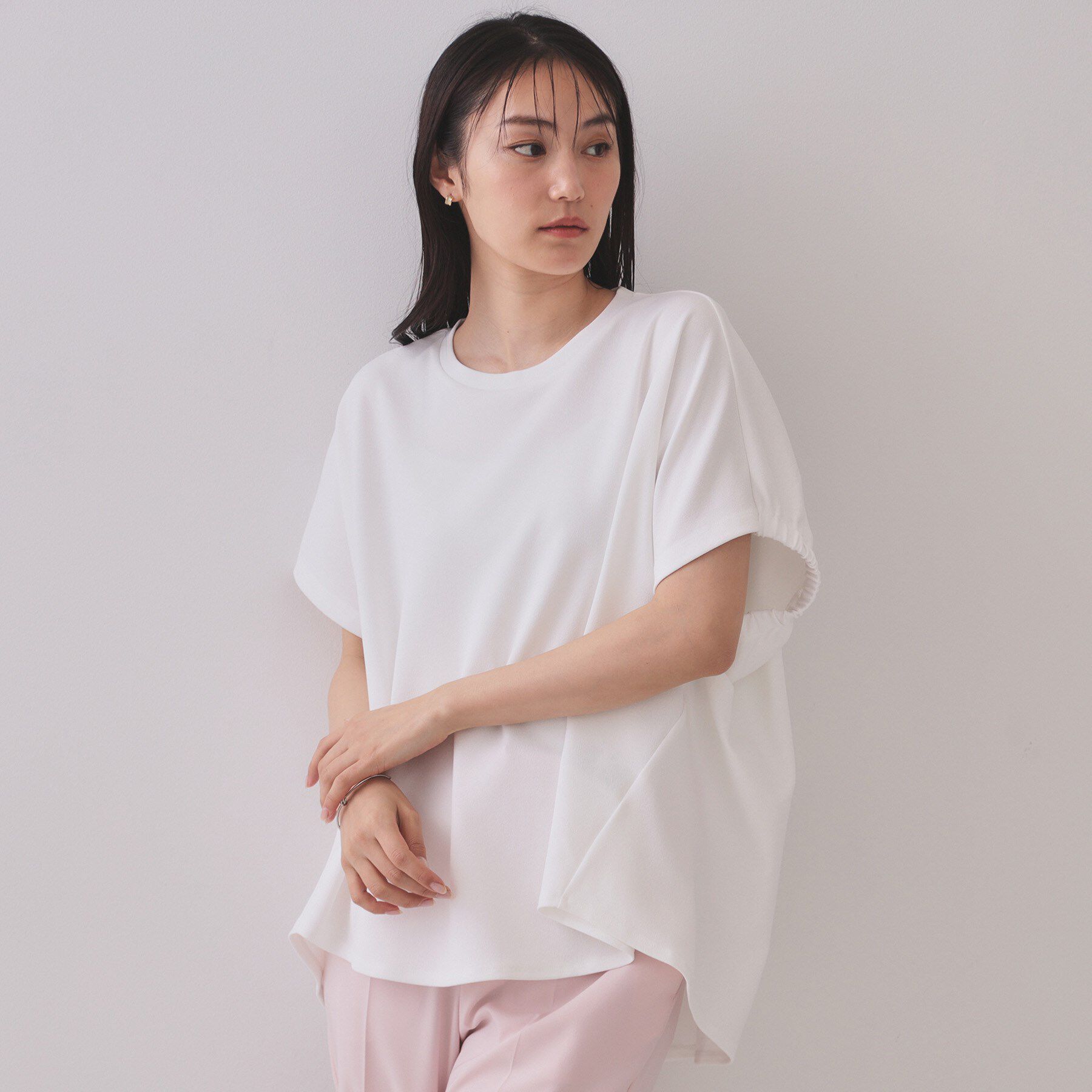 OPAQUE.CLIP「リラクシードルマンスリーブトップス【UV／吸水速乾／洗濯機洗い可】」|Tシャツ・カットソー|