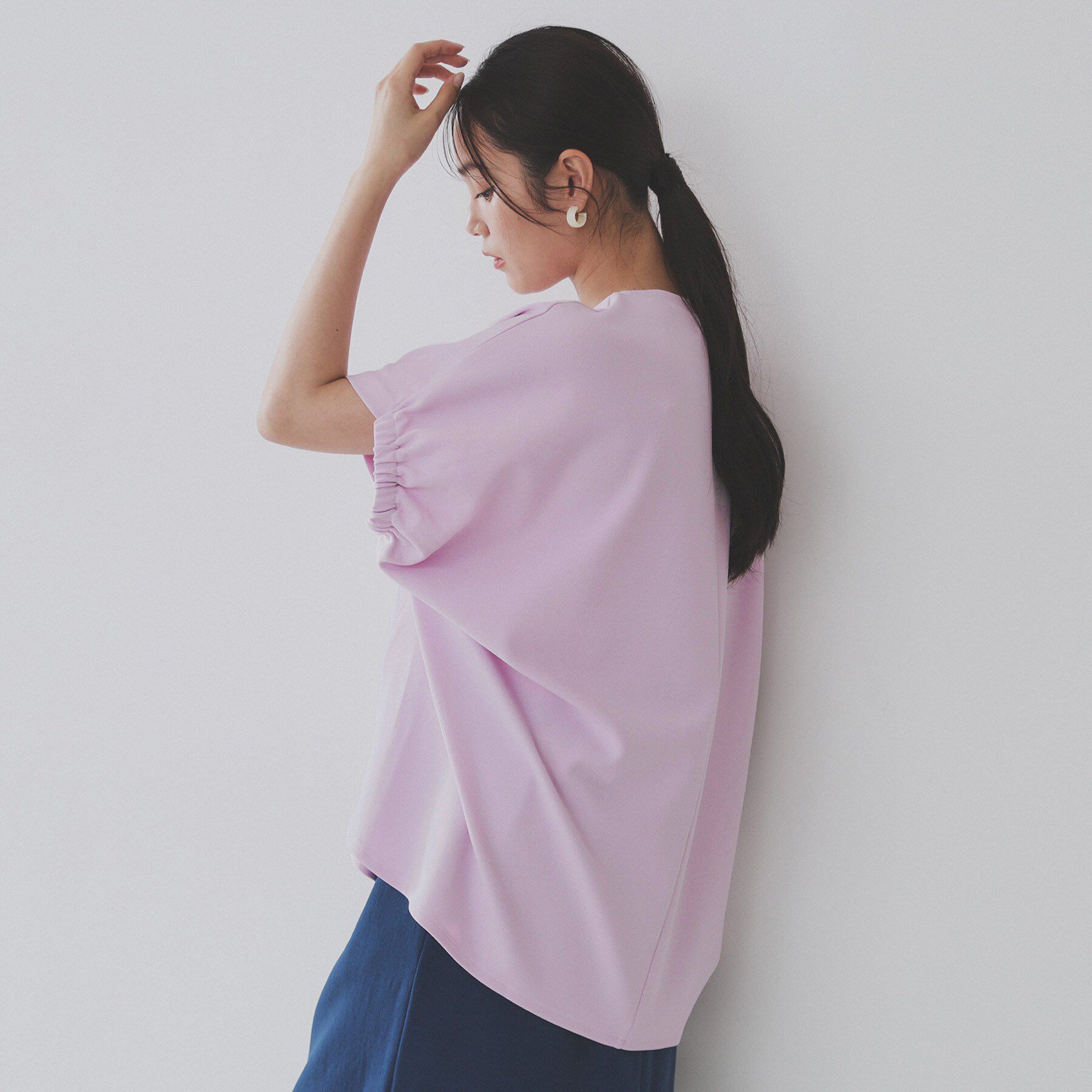 OPAQUE.CLIP「リラクシードルマンスリーブトップス【UV／吸水速乾／洗濯機洗い可】」|Tシャツ・カットソー|