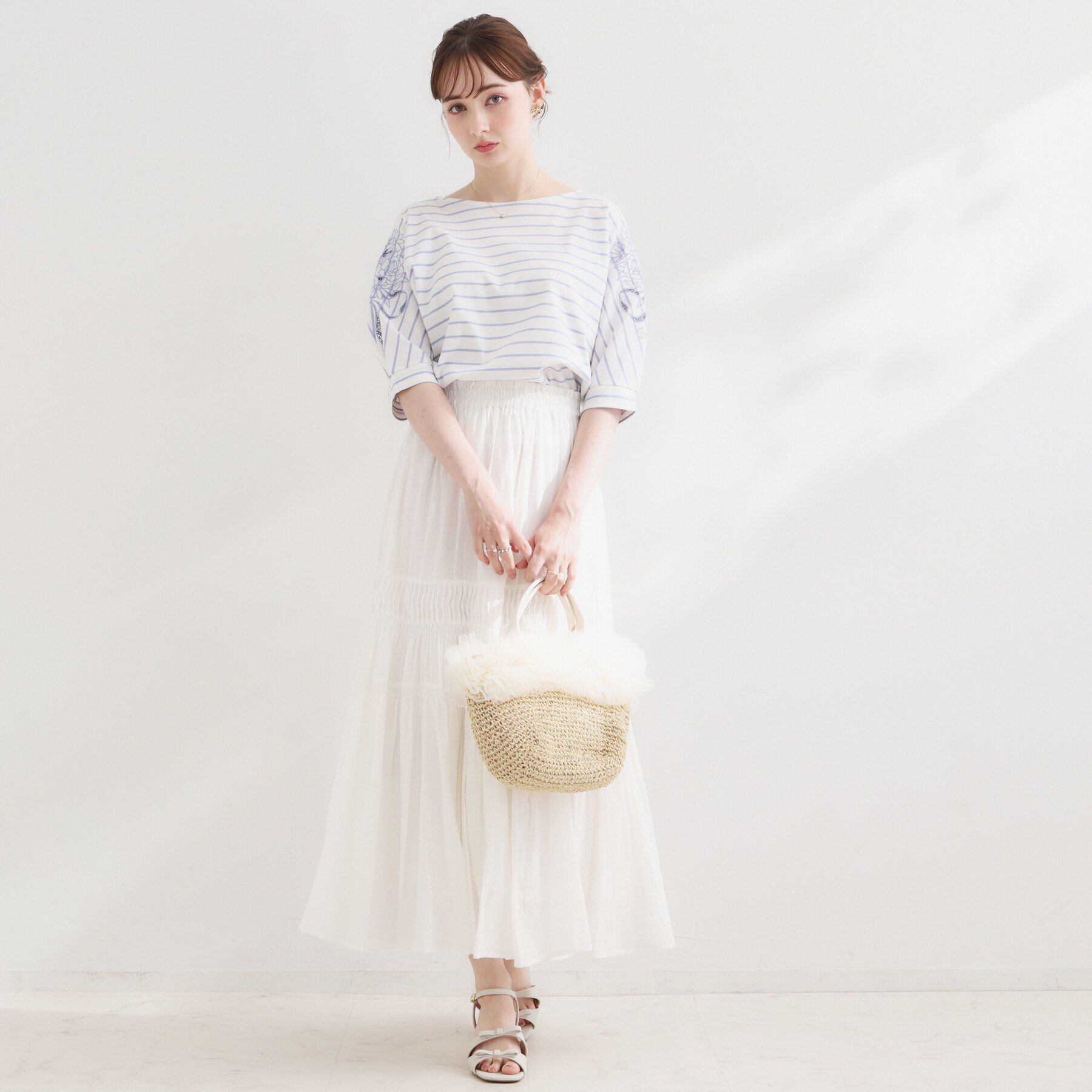 Couture broach「コットンシアーボイルスカート」|スカート|