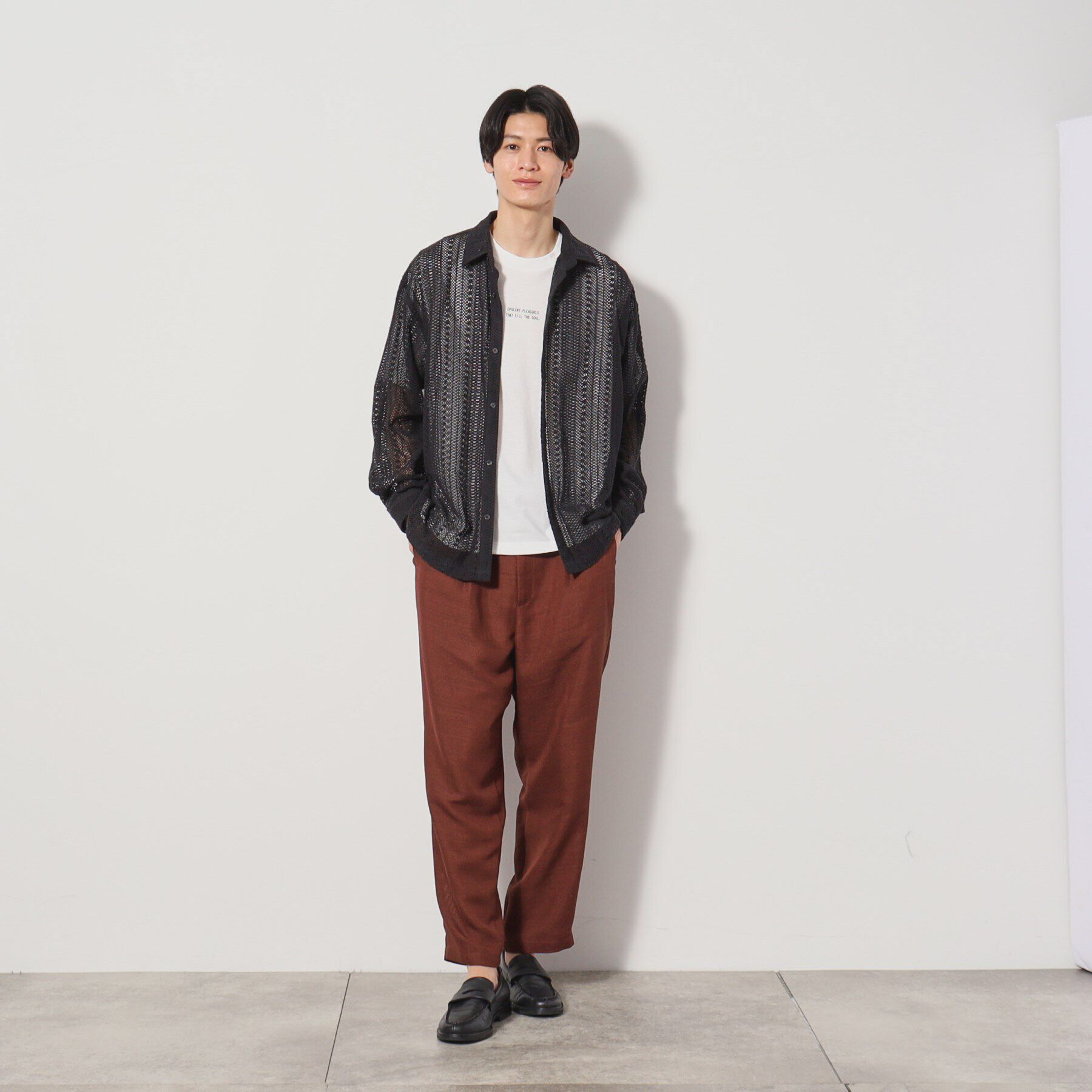 THE SHOP TK「レースシャツ+半袖Tシャツ セットアイテム」|シャツ・ブラウス|