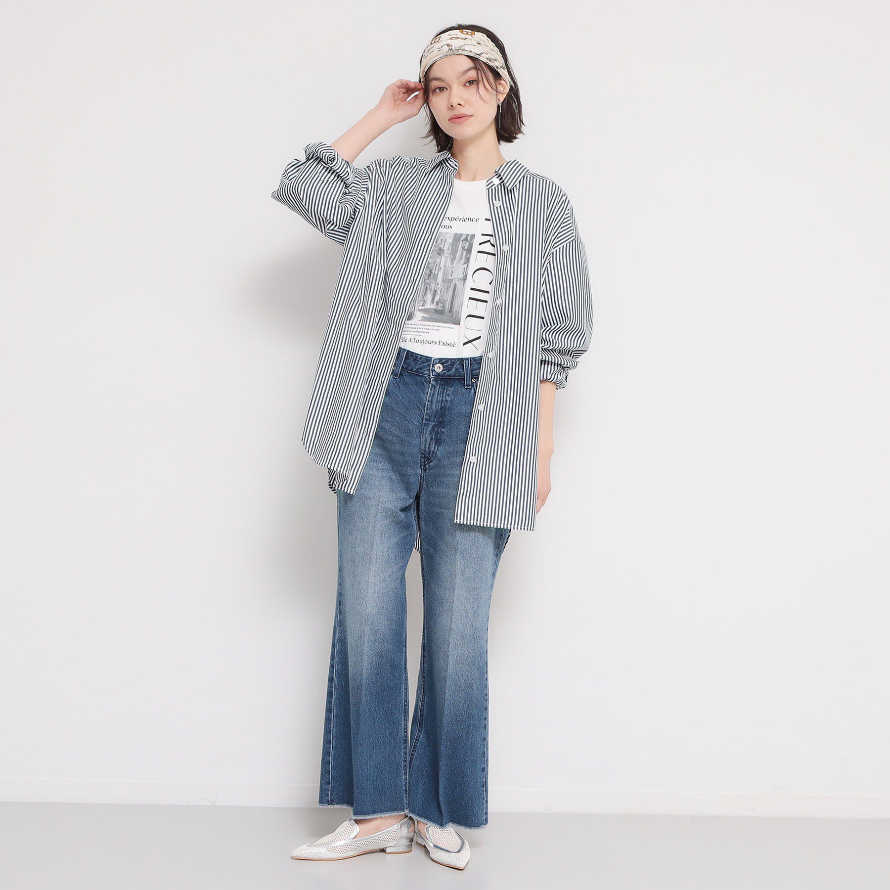 THE SHOP TK「ゆったりシルエットで体型カバー ロングシャツ」|シャツ・ブラウス|