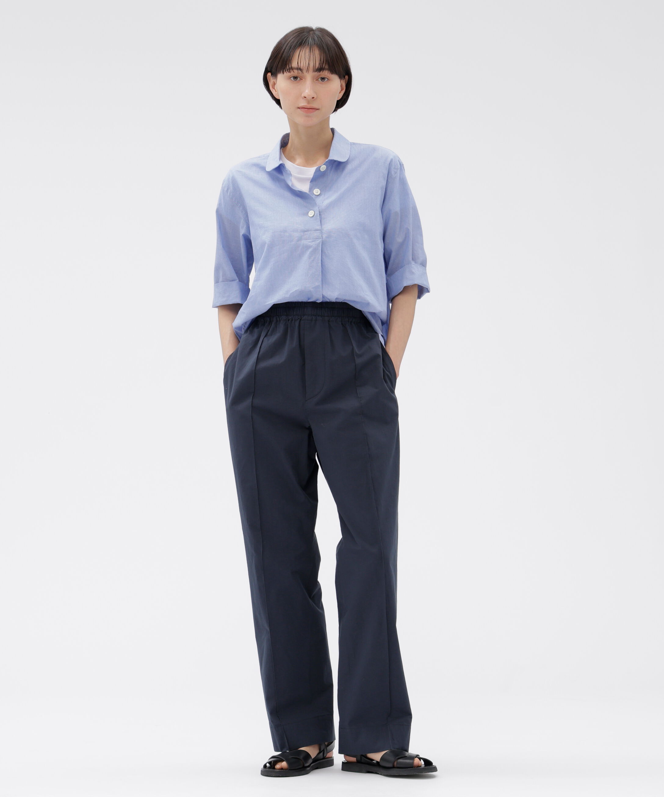 「HAIRLINE STRIPE COOTN LINEN SHIRT」|シャツ・ブラウス|