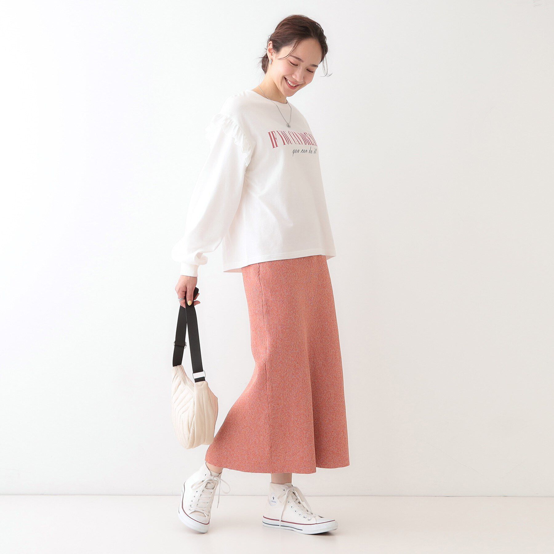 SHOO･LA･RUE「スポンディッシュMIXニットナロースカート」|スカート|