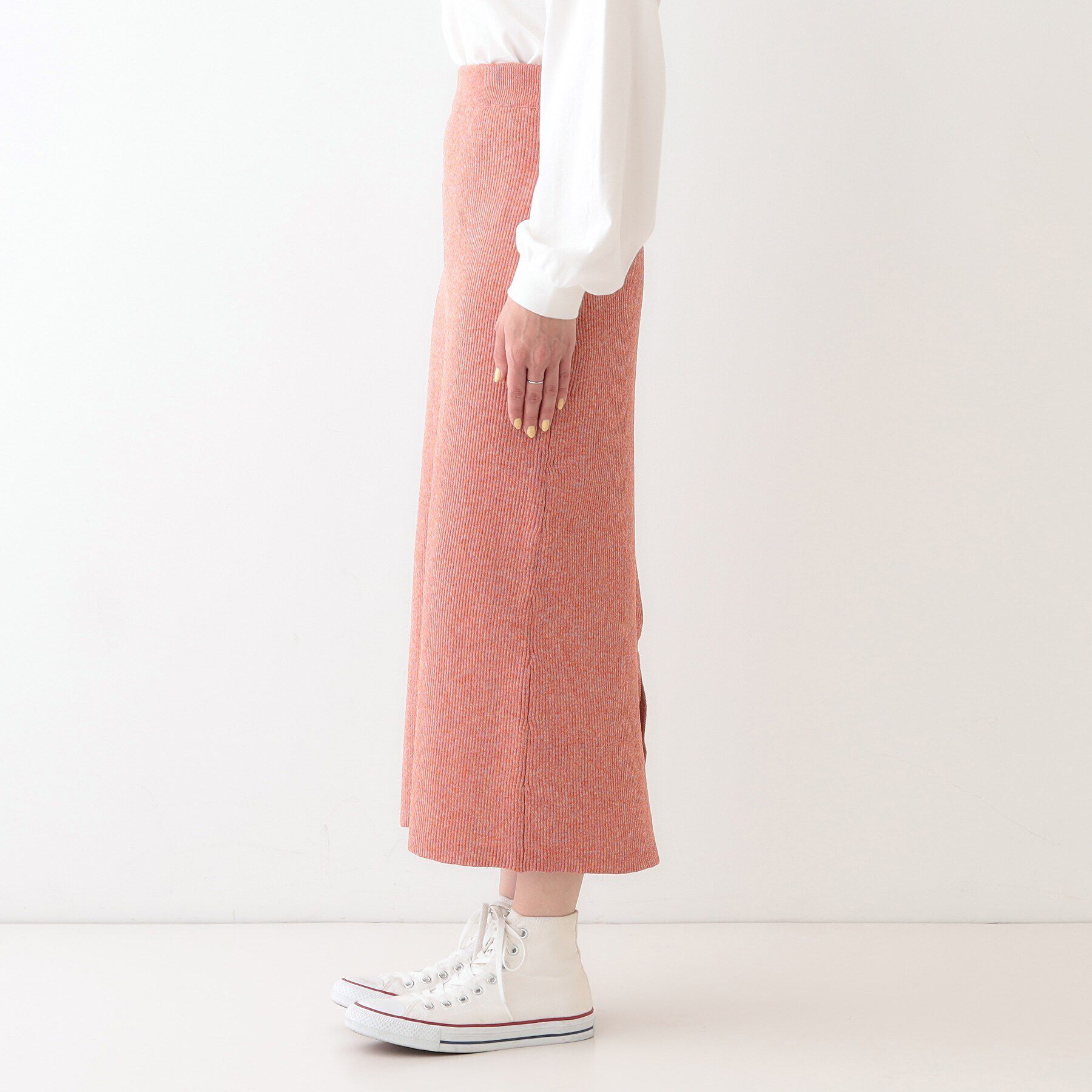 SHOO･LA･RUE「スポンディッシュMIXニットナロースカート」|スカート|