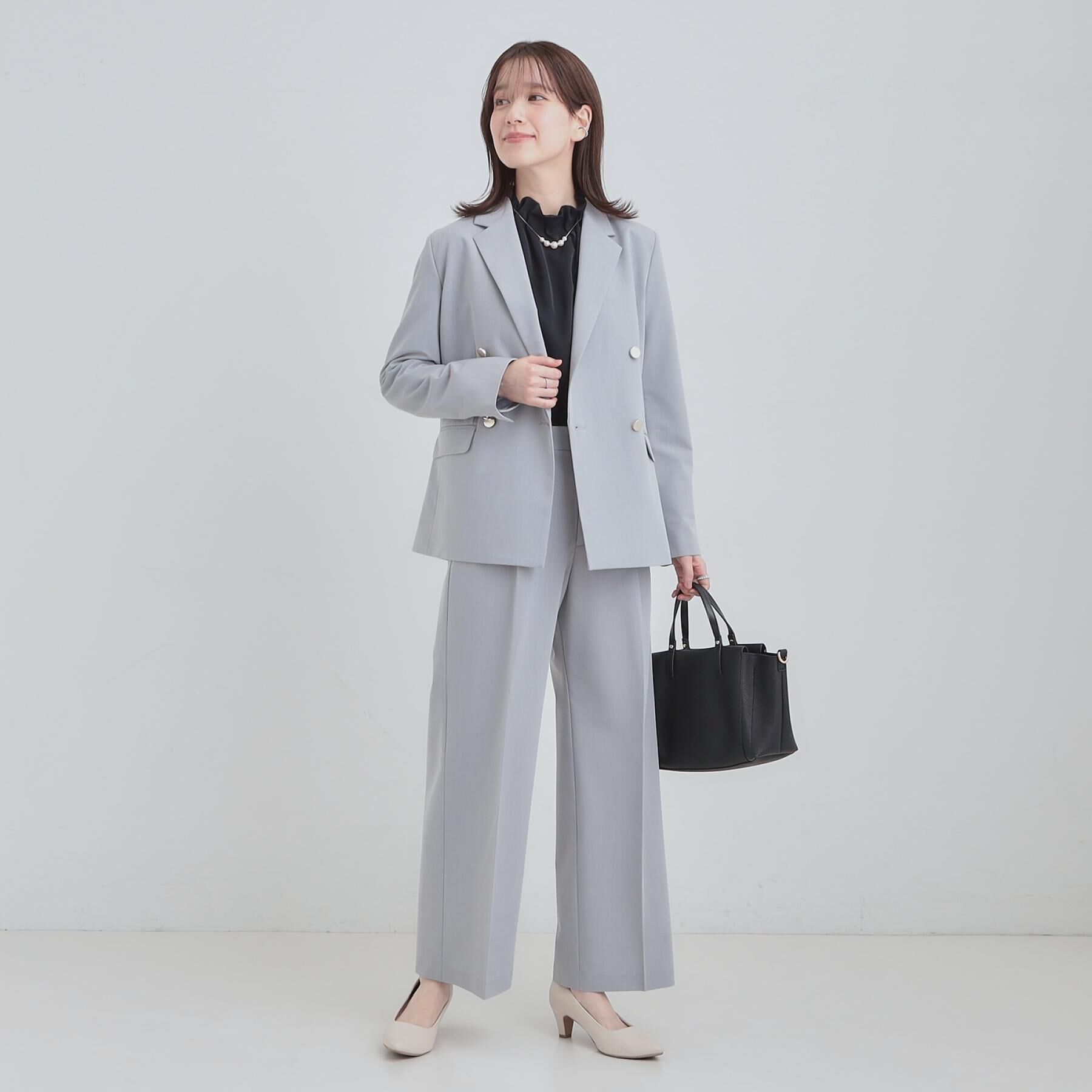 SHOO･LA･RUE「【洗濯機可/セットアップ可】サラっと軽やか ワイドストレートパンツ」|その他|