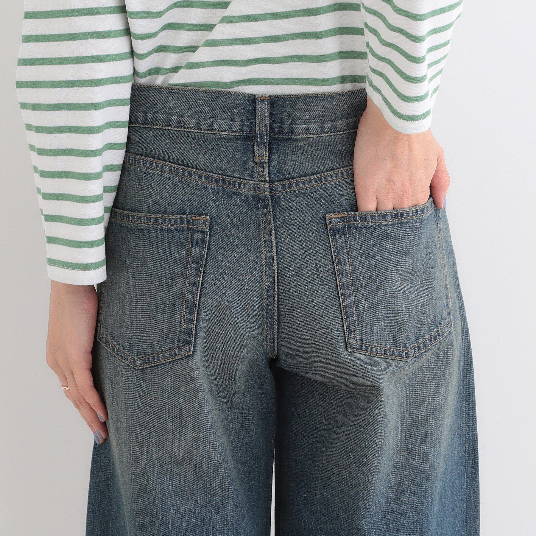 SHOO･LA･RUE「【SHOO・LA・RUE DENIM】ゆるっと決まる こなれカーブデニムパンツ」|デニム|