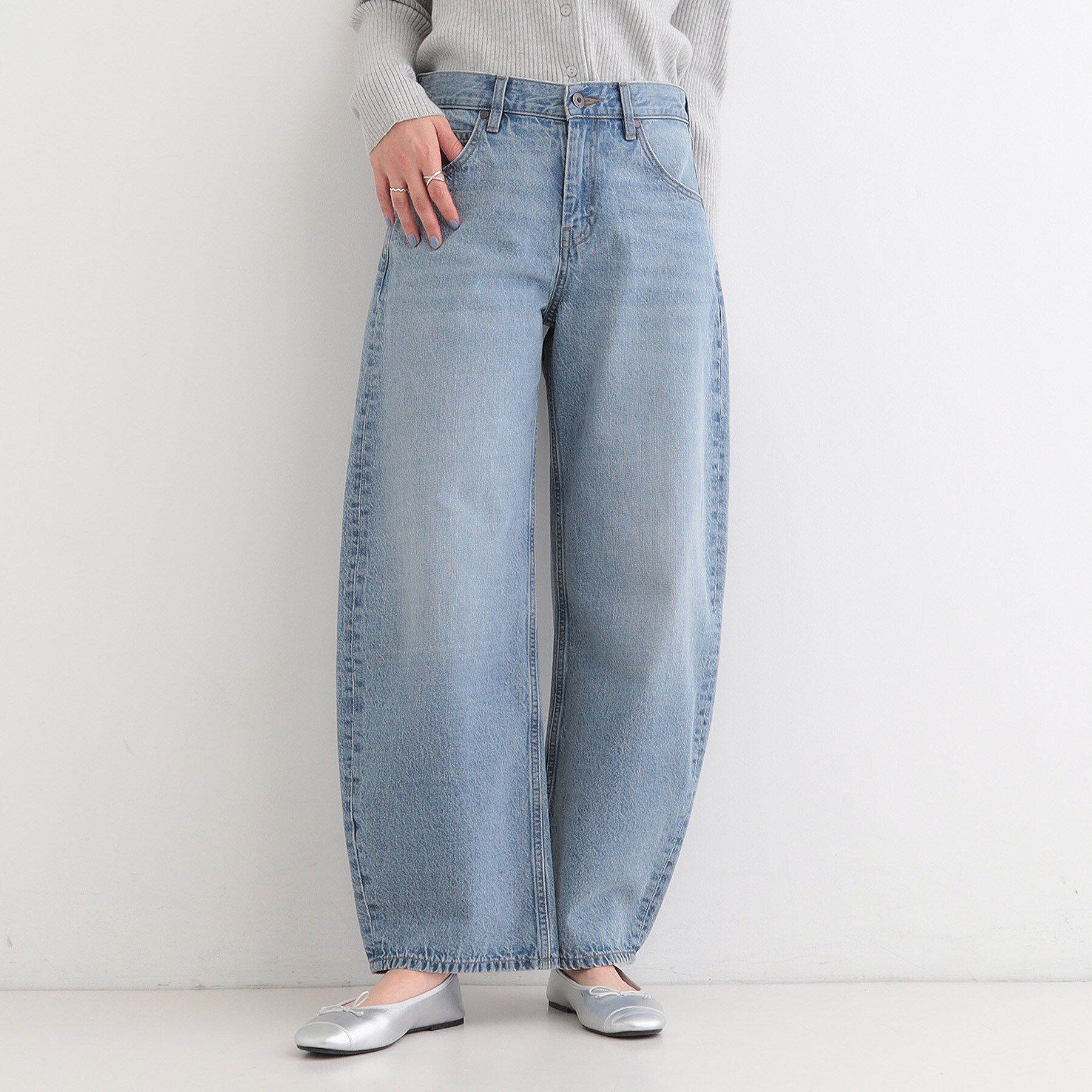 SHOO･LA･RUE「【SHOO・LA・RUE DENIM】ゆるっと決まる こなれカーブデニムパンツ」|デニム|