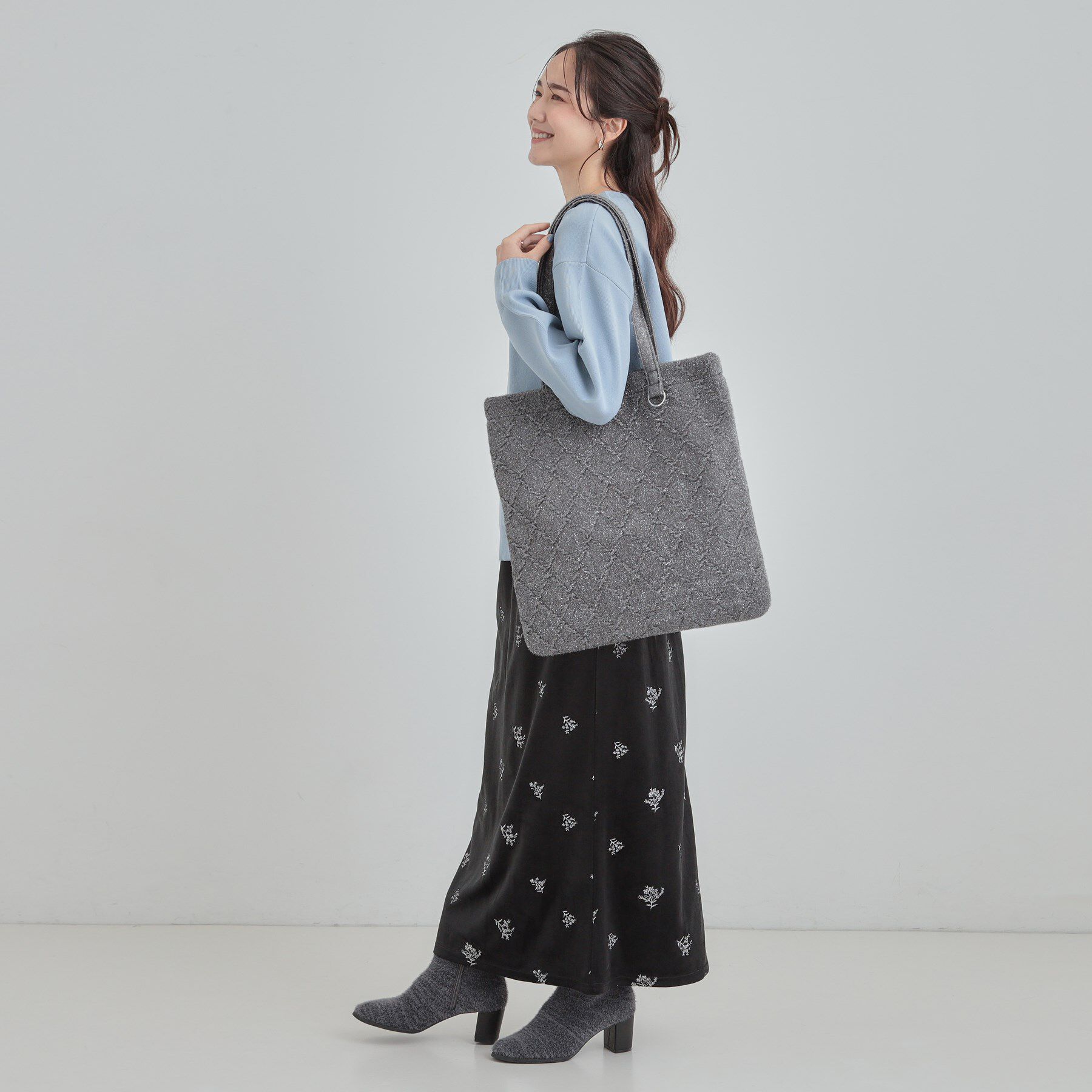 SHOO･LA･RUE「ラメ格子柄スクエアトートバッグ」|トートバッグ|