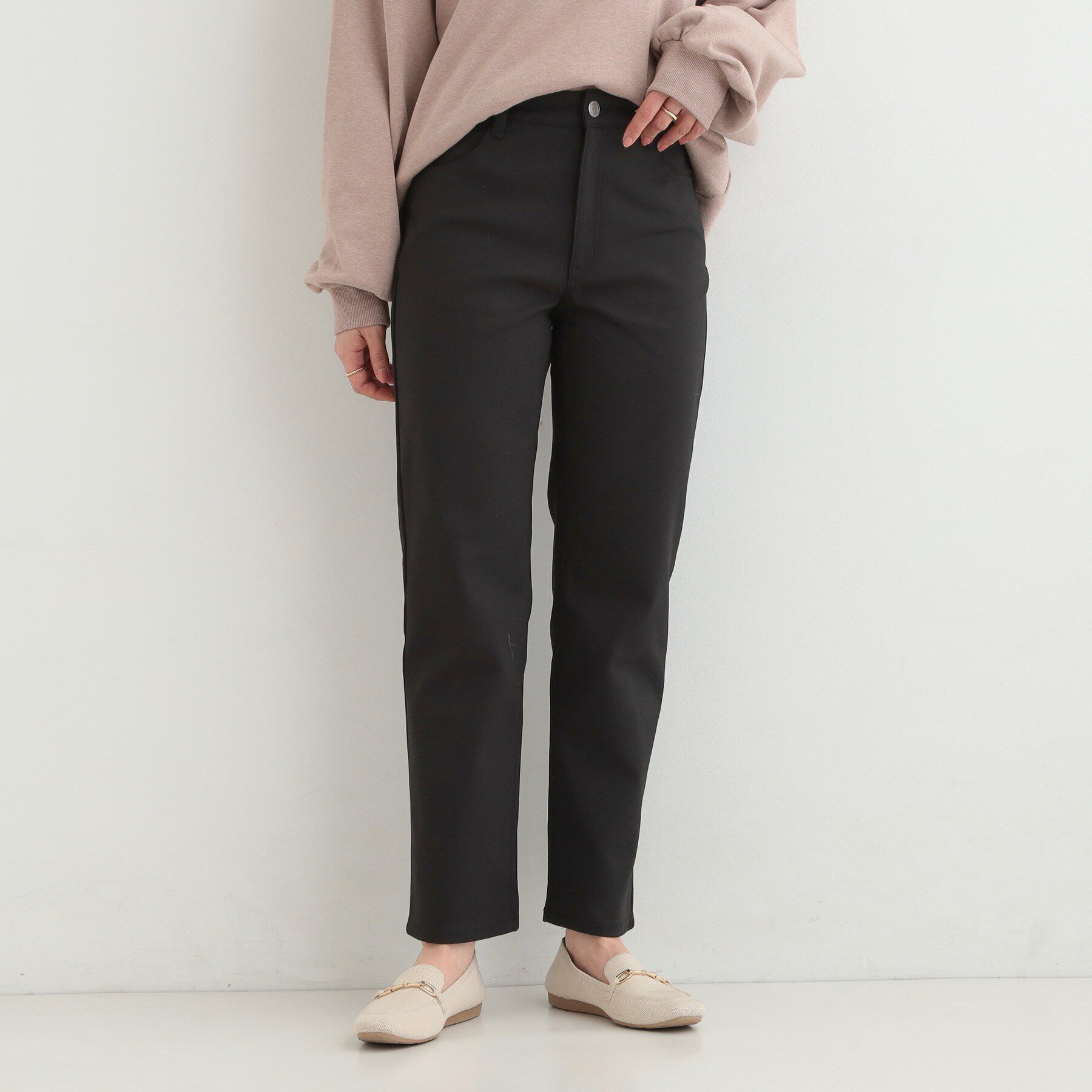 SHOO･LA･RUE「【洗濯機可/SS-LL/ストレッチ】すらっときれい見え 大人のストレッチストレートパンツ」|その他|