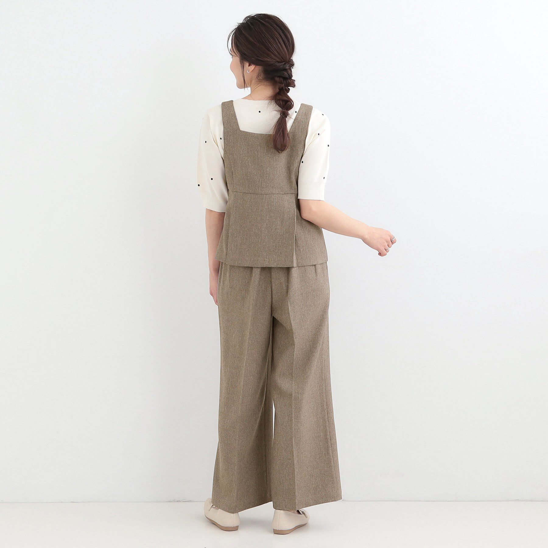 SHOO･LA･RUE「【2点セット/S-LL】着回し力も抜群 着るだけで決まる大人上品セットアップ」|スーツ|