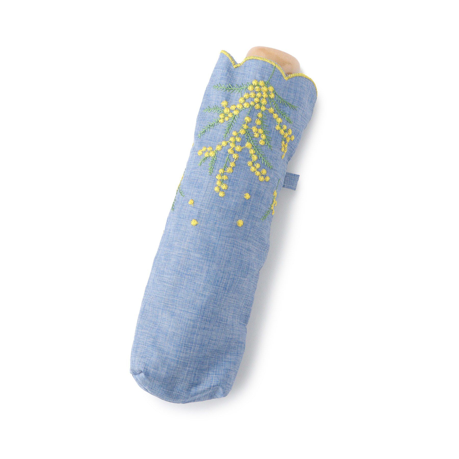 SHOO･LA･RUE「【晴雨兼用】ミモザ刺繍折りたたみ傘【because】」|傘|