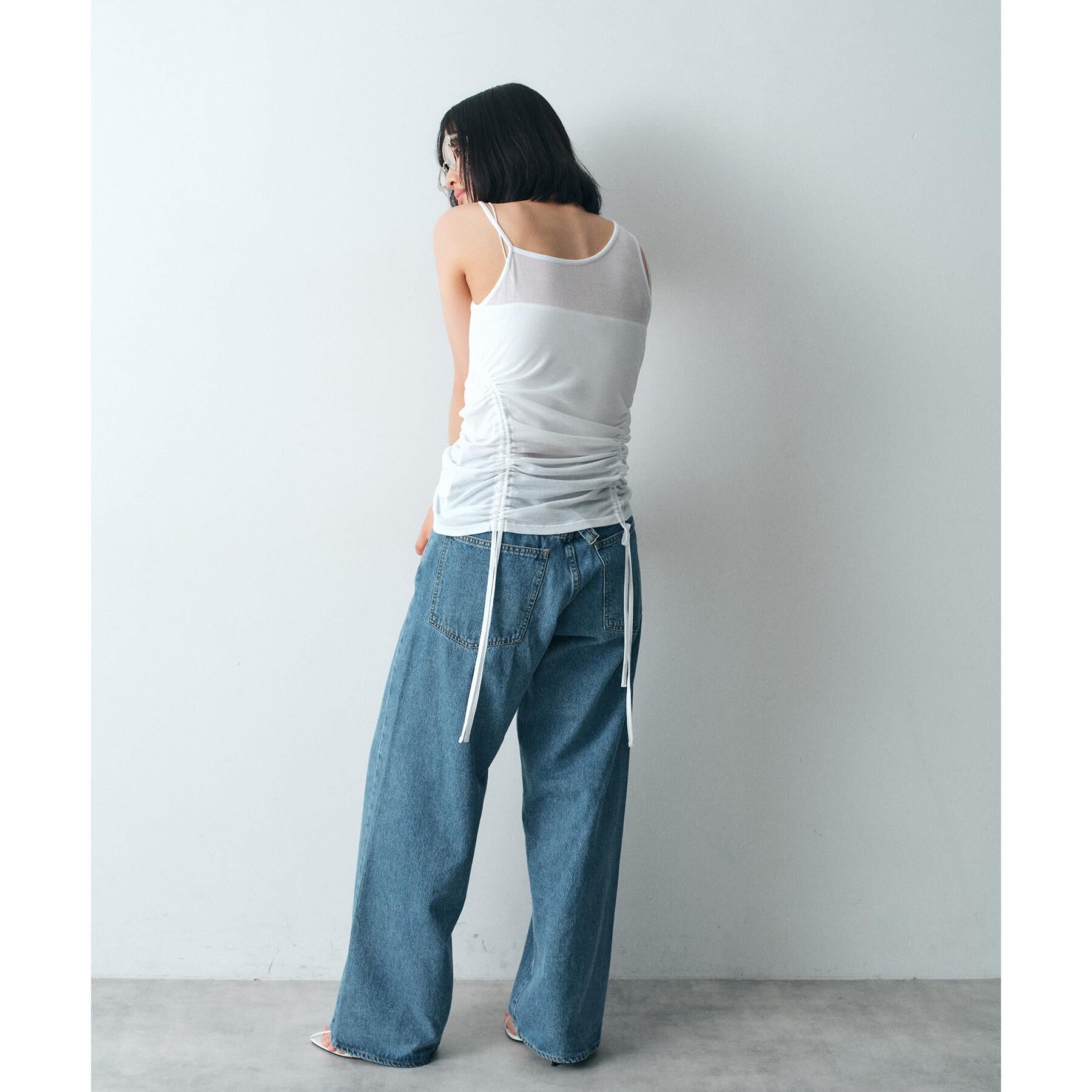 CODE A「asymmetry gather tank」|キャミソール|