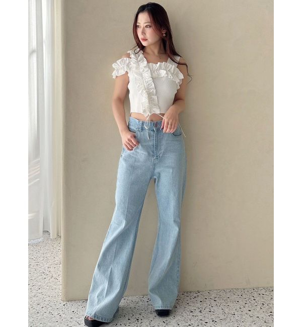 MERCURYDUO「ブーツカットデニムパンツ」|デニム|