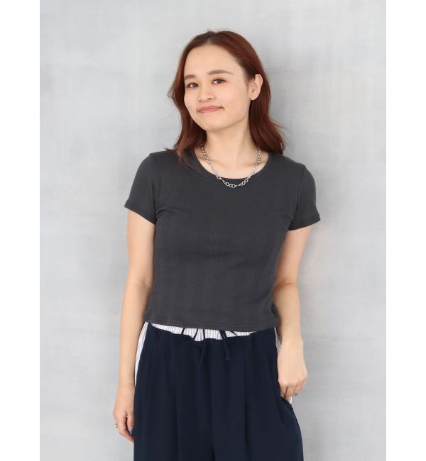 Ungrid「ショルダーデザインシアーTee」|Tシャツ・カットソー|