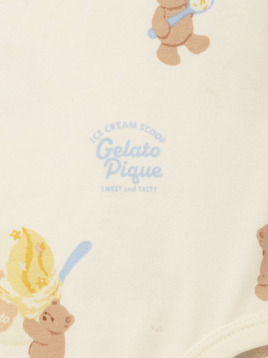 GELATO PIQUE KIDS & BABY「【BABY】【接触冷感】アイスクリームベア柄ボディスーツ」|ロンパース|