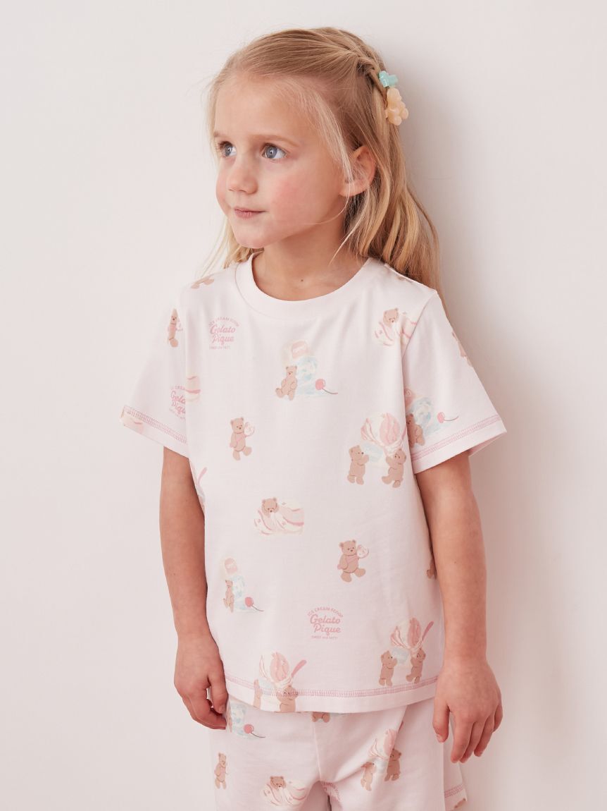GELATO PIQUE KIDS & BABY「【KIDS】【接触冷感】アイスクリームベア柄Tシャツ」|ルームウェア|PNK
