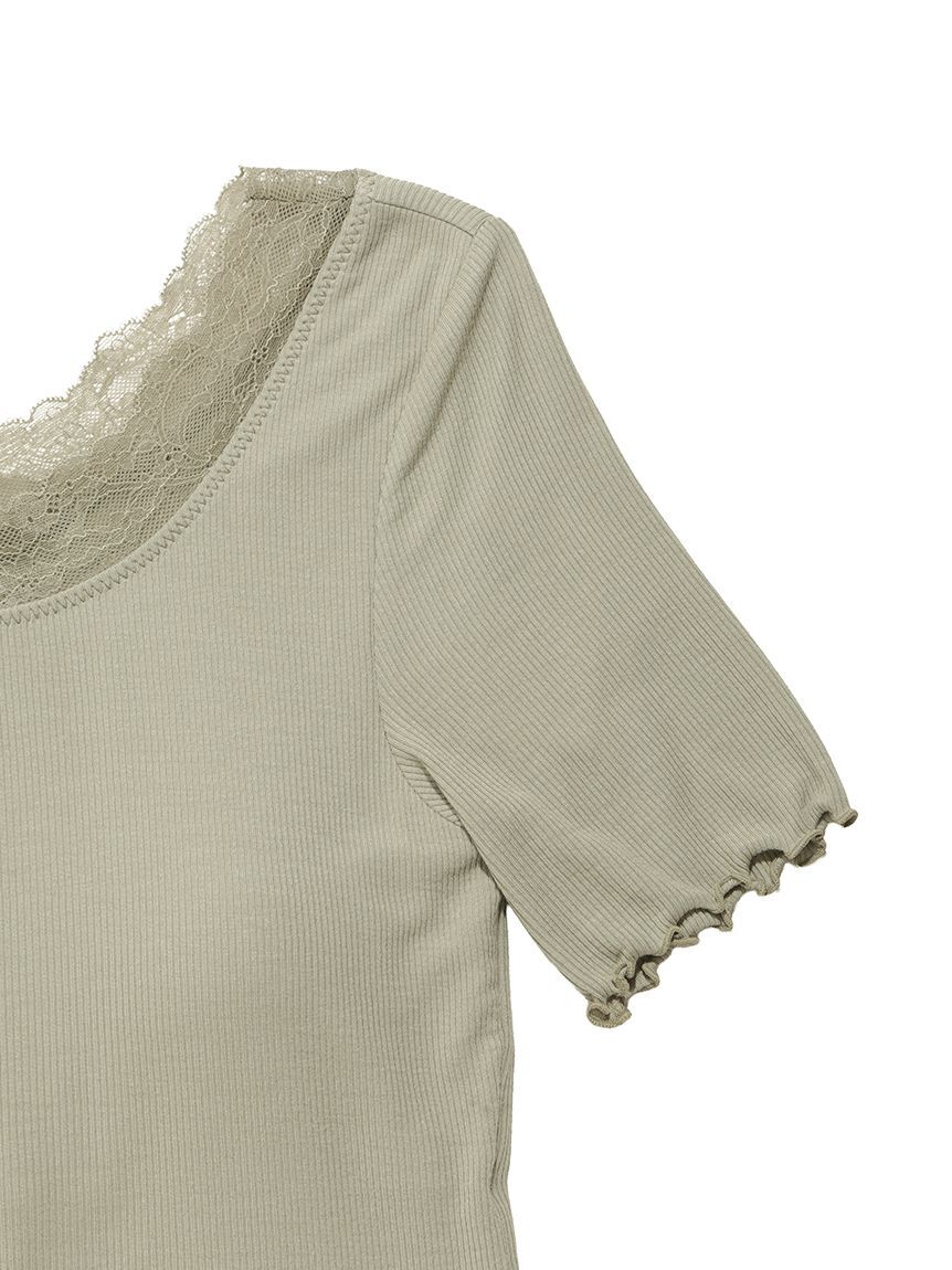 gelato pique「【接触冷感】テレコレースカップインTシャツ」|ルームウェア|