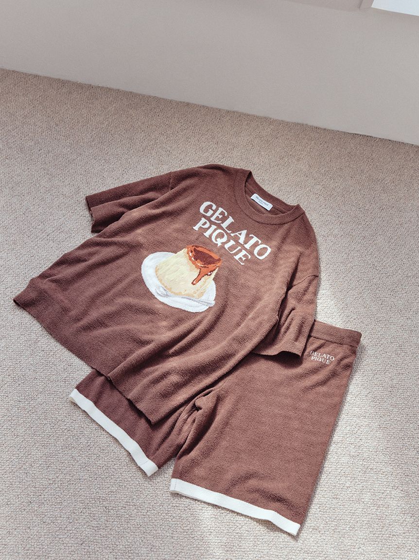 GELATO PIQUE HOMME「【ONLINE限定】【HOMME】スムーズィープリンジャガードプルオーバー&ハーフパンツセット」|ルームウェア|BRW