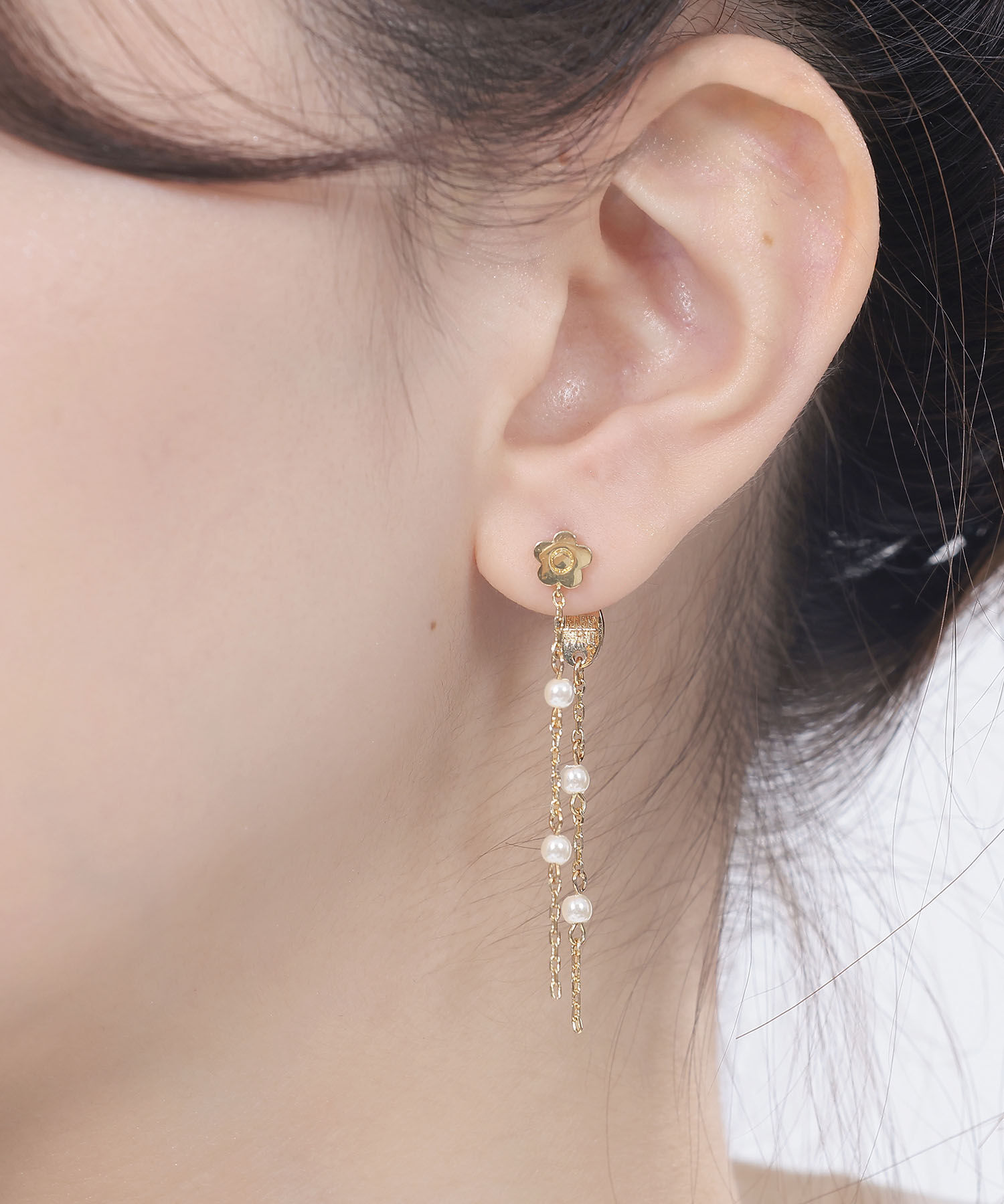 MARY QUANT「ステーションパール ピアス」|ピアス|ゴールド