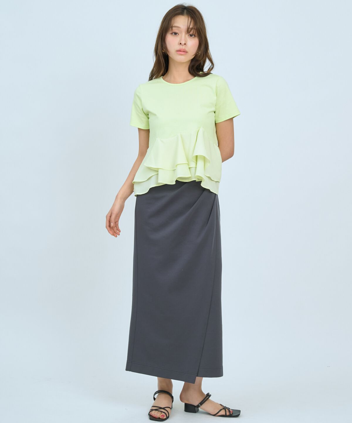 アンドクチュール「ペプラムカットトップス」|Tシャツ・カットソー|