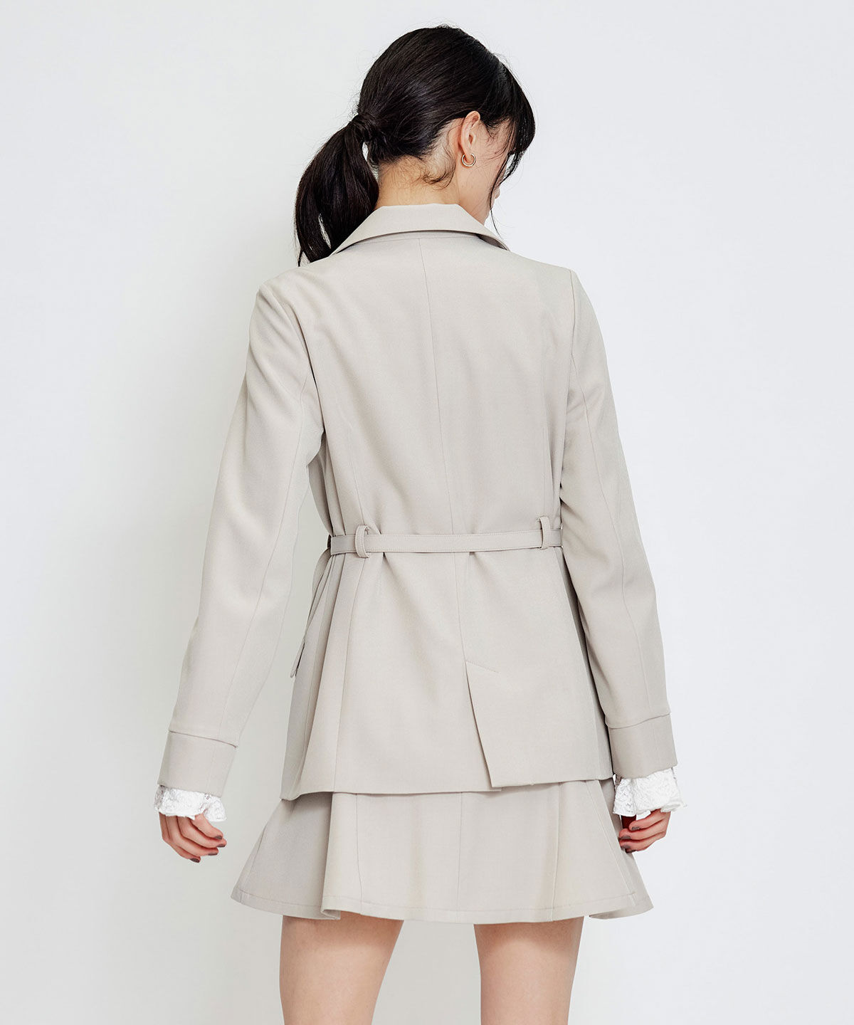 REDYAZEL「ワイドカラーミドルダブルジャケット」|テーラードジャケット|