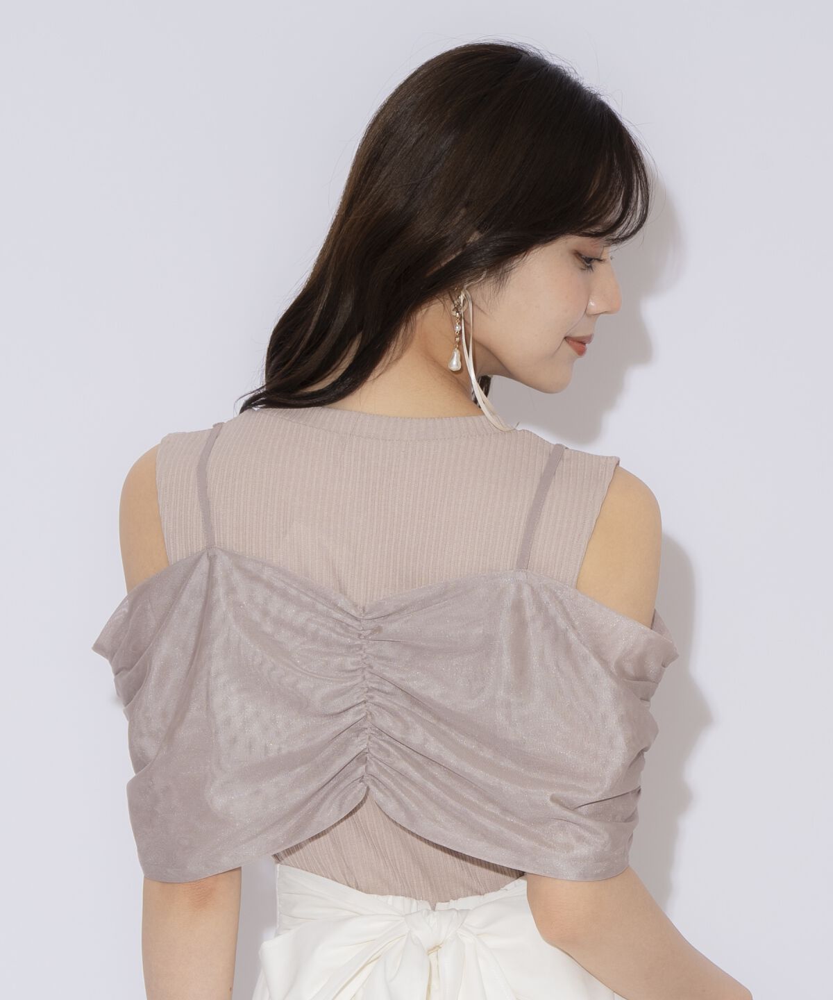 WILLSELECTION「リボンレイヤードカットトップス」|Tシャツ・カットソー|