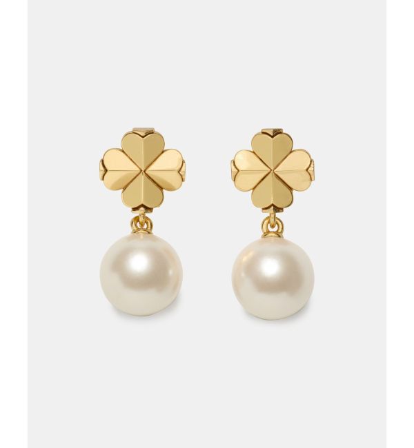 kate spade new york「スペード フラワー パール ドロップ ピアス」|ピアス|WHITE