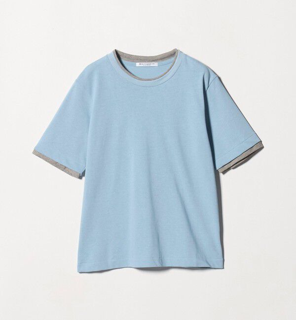 BEAUTY&YOUTH UNITED ARROWS「コットン レイヤード クルーネックTシャツ」|Tシャツ・カットソー|LT.BLUE