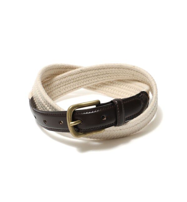 BEAMS PLUS「Leather Tab Cotton Belt」|ベルト|