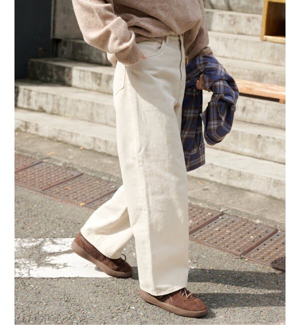 OUTDOOR PRODUCTS Usual Things「ULTフェードデニムハイライズルーズ5PKT」|デニム|