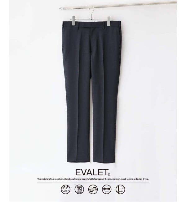 EDIFICE「&rdquo;吸汗＆速乾&rdquo; EVALET メッシュ イージースラックス」|スラックス|ネイビー