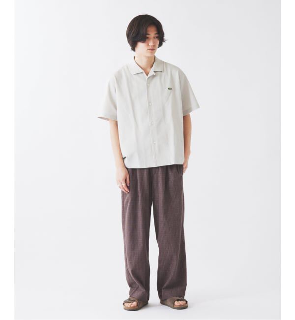 JOURNAL STANDARD relume「《予約》コットンリネン カスリ スラブ ワイド イージーパンツ」|スラックス|