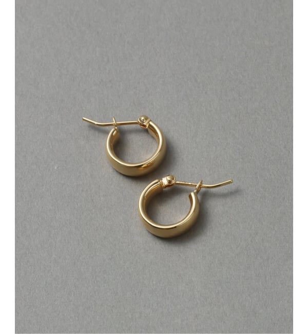 Spick and Span「《WEB限定》【SAMH by LILAS】フラットフープピアスK18GP（両耳）」|ピアス|
