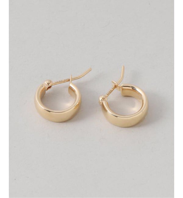 Spick and Span「《WEB限定》【SAMH by LILAS】フラットフープピアスK18GP（両耳）」|ピアス|