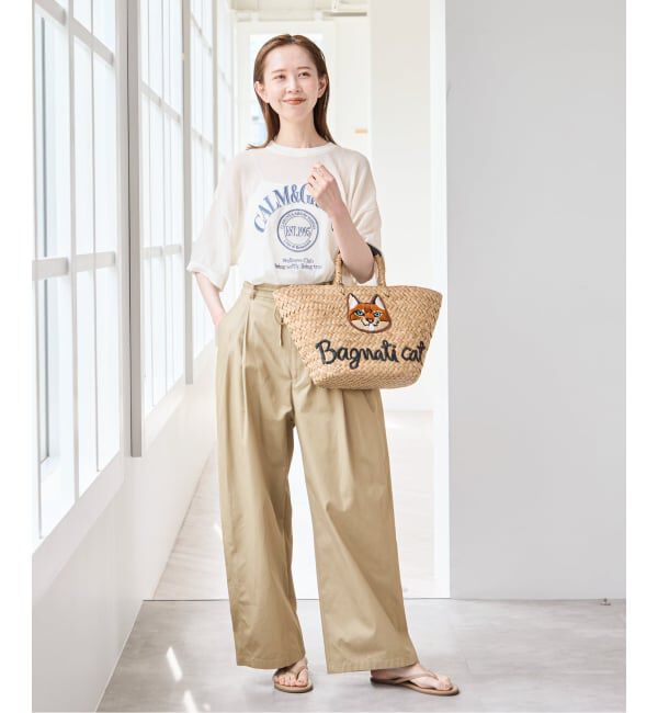 U by SPICK&SPAN「《追加》ルーズタックチノパンツ」|チノ|