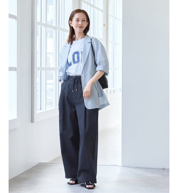 U by SPICK&SPAN「《追加》ルーズタックチノパンツ」|チノ|