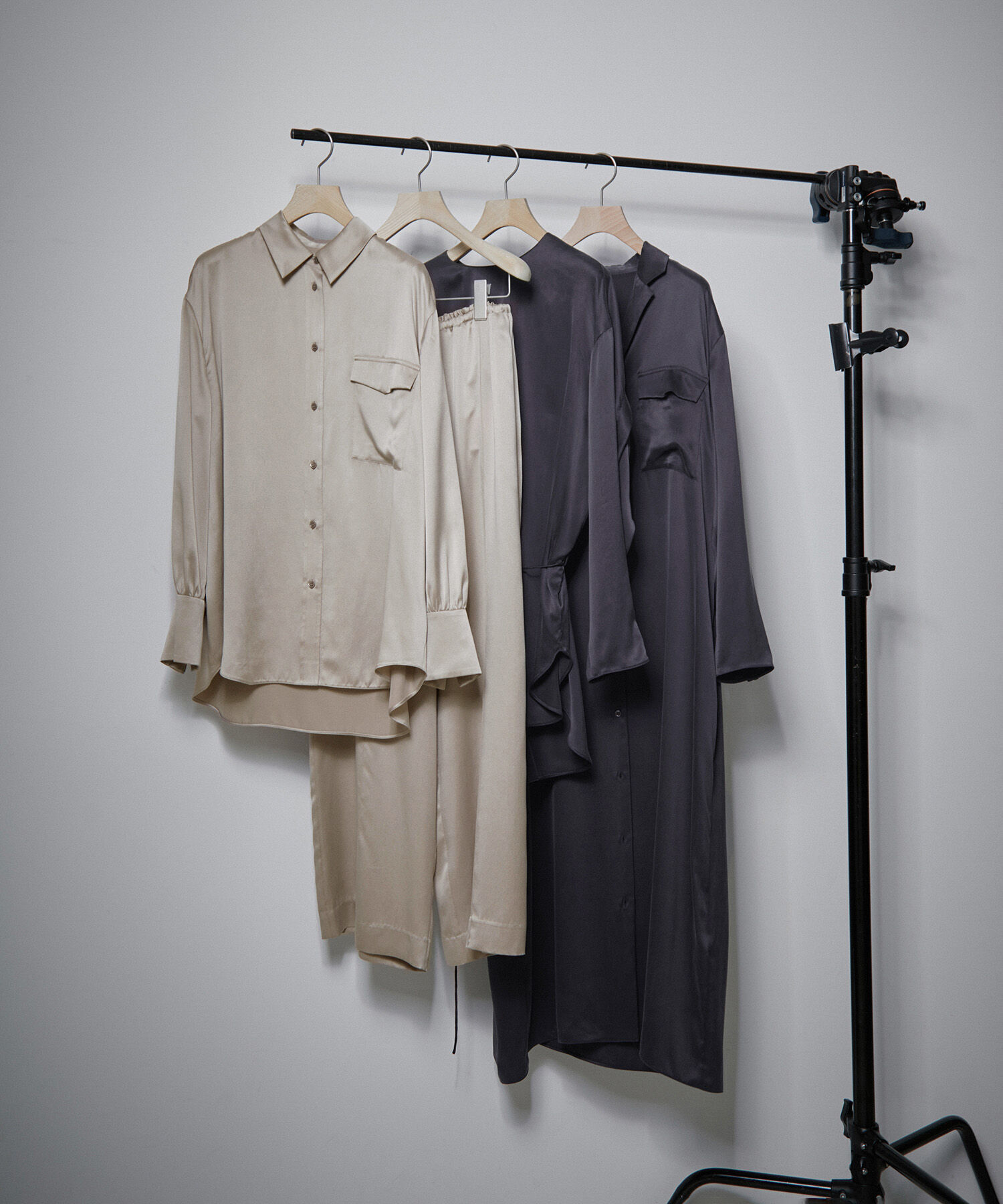 SALON adam et rope'「[24AW]GENTLE SILKシャツワンピース【セットアップ対応】」|その他|