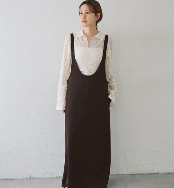  「【再入荷】カットジョーゼットジャンスカ」|ワンピース|ブラウン