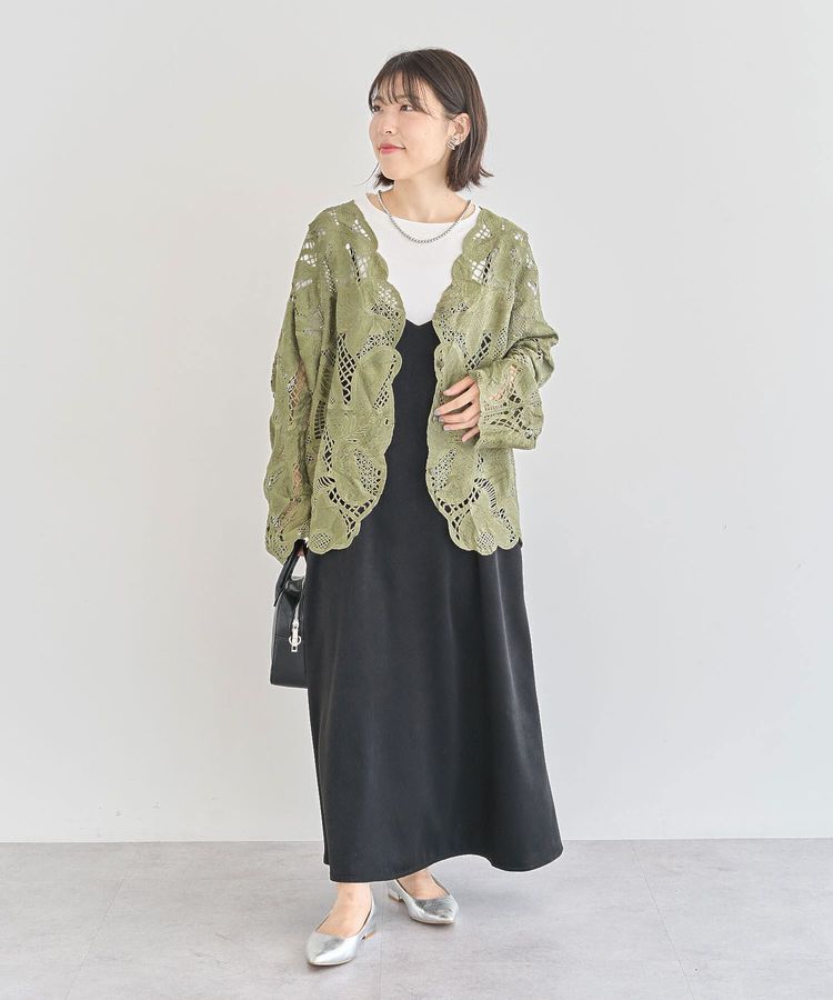 Green Parks「・ELENCARE DUE レーシーカーディガン」|カーディガン|