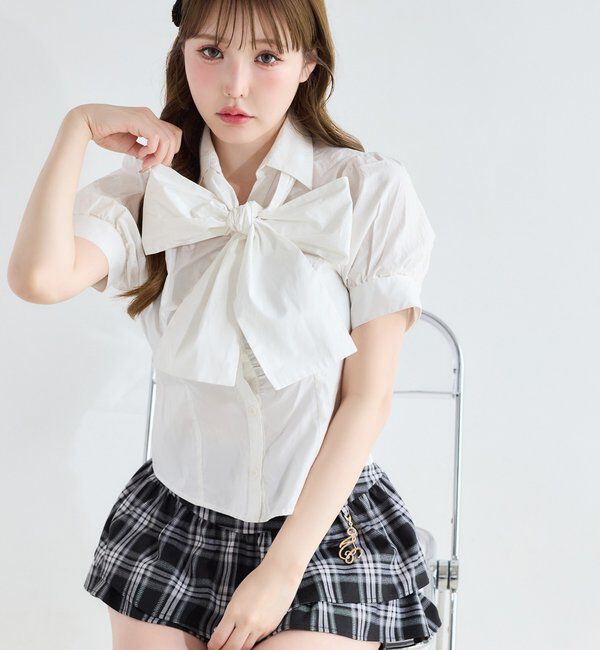  「チャーム付きティアードミニスカパン」|スカート|