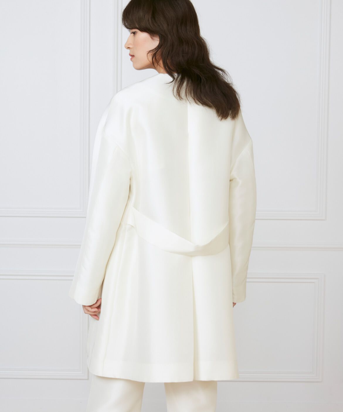 INED「ノーカラーAラインコート《la veille by SUPERIOR CLOSET》」|ピーコート|