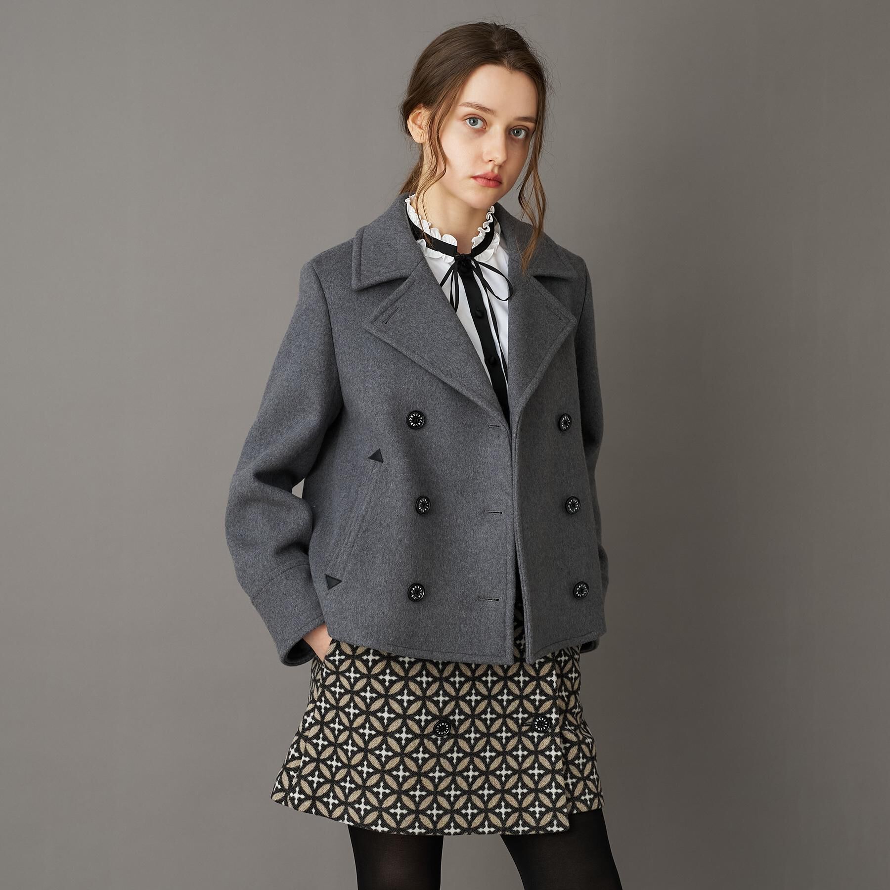 DRESSTERIOR「Super140'sショートPジャケット」|ピーコート|